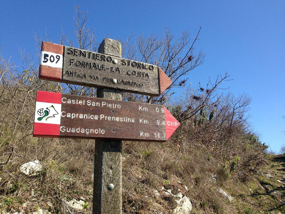 Segnaletica sentieri Monti Prenestini