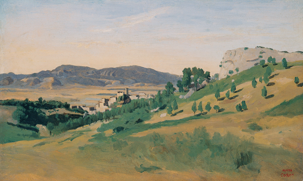 Vdeuta di Olevano Romano. Dipinto di Jean Baptiste Camille Corot